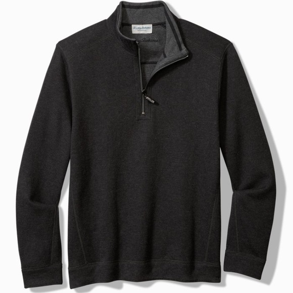 Tommy Bahama Expresso Bayview Half Zip Pullover L - Picture 9 of 9